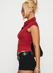 Prodigy Collared Polo Top Red