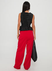 Sweet As Sugar Bow Pants Red / Pink