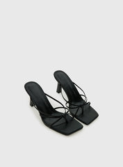 Evena Strappy Heels Black