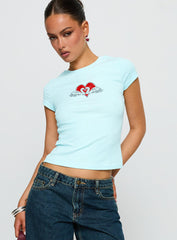 Sweet Swans Baby Tee Blue