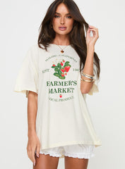 Local Produce Oversized Tee White