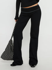 Kobee Jersey Flare Pants Black / Grey