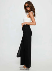 Henesey High Rise Straight Leg Jeans Jet Black