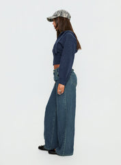 Shanna Relaxed Low Rise Jeans Acid Raw Wash
