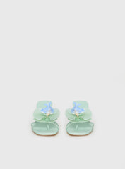 Azira Flower Detail Heels Blue